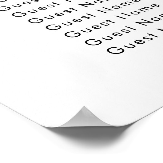 Beach Wedding Seating Chart Poster (Hoek)