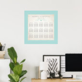 Beach Wedding SEATING CHART, Starfish Poster (Thuiskantoor)