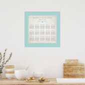 Beach Wedding SEATING CHART, Starfish Poster (Keuken)