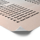 Beach Wedding Seating Charts Poster (Hoek)