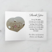 Beach Wedding Shells Heart Hartelijk dank Feestdagen Kaart (Binnen)