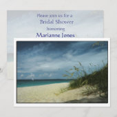 Beach Wedding Shower-uitnodiging Kaart (Voorkant / Achterkant)