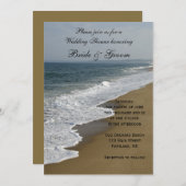 Beach Wedding Shower-uitnodiging Kaart (Voorkant / Achterkant)