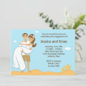 Beach Wedding Shower-uitnodiging Kaart (Staand voorkant)