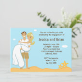 Beach Wedding Shower-uitnodiging Kaart (Staand voorkant)
