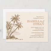 Beach Wedding Shower-uitnodigingen Kaart (Voorkant / Achterkant)