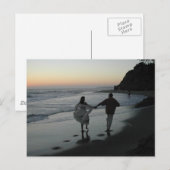 Beach Wedding Silhouette Briefkaart (Voorkant / Achterkant)