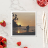 Beach Wedding Silhouette Foto Servetten (Insitu)