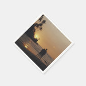 Beach Wedding Silhouette Foto Servetten (Hoek)