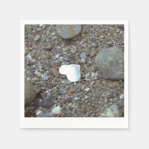 Beach Wedding Silver Heart Paper Napkins Servet