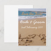 Beach Wedding - Sla de datum op! Save The Date (Voorkant / Achterkant)