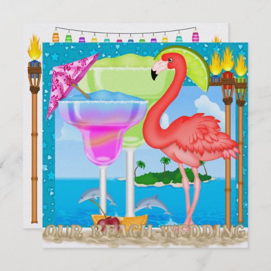 Beach Wedding - SRF Kaart (Voorkant / Achterkant)