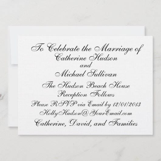 Beach Wedding - SRF Kaart (Achterkant)