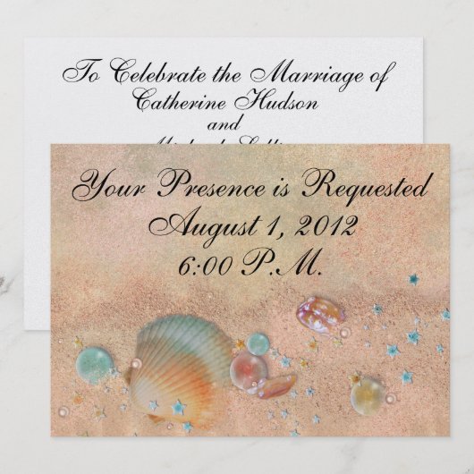 Beach Wedding - SRF Kaart (Voorkant / Achterkant)