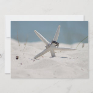Beach Wedding Starfish Kaart