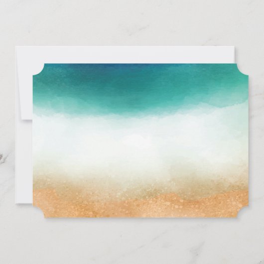 Beach Wedding, Starfish RSVP Kaart (Achterkant)