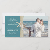 Beach Wedding Starfish Save the Date Photo (Voorkant)