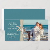 Beach Wedding Starfish Save the Date Photo (Voorkant / Achterkant)