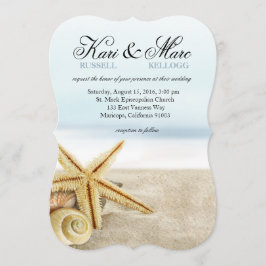 Beach Wedding Starfish Seashells Ocean Kaart