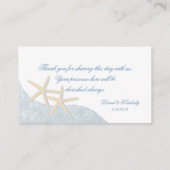 Beach Wedding Starfish Seatcard Plaatskaartje (Achterkant)