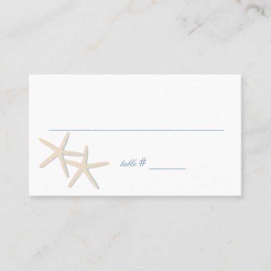 Beach Wedding Starfish Seatcard Plaatskaartje (Voorkant)