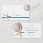 Beach Wedding Starfish Seatcard Plaatskaartje (Voorkant / Achterkant)