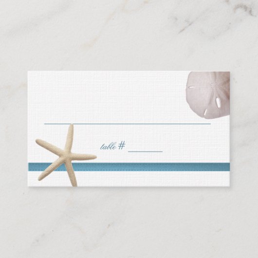 Beach Wedding Starfish Seatcard Plaatskaartje (Voorkant)