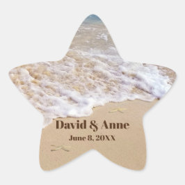 Beach Wedding Starfish Ster Sticker
