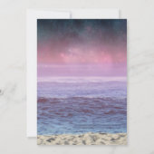 Beach Wedding Starfish String Lights Mason Jar Kaart (Achterkant)