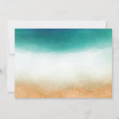 Beach Wedding, Starfish Verloving Kaart (Achterkant)