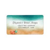 Beach Wedding Starfish Weddenschap Label (Voorkant)