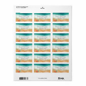 Beach Wedding Starfish Weddenschap Label (Full Sheet)