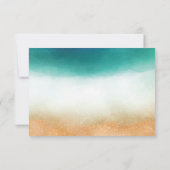 Beach Wedding Starfish Wedding Kaart (Achterkant)