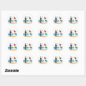 Beach Wedding Sticker (Vel)