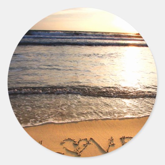 Beach Wedding Sticker (Voorkant)