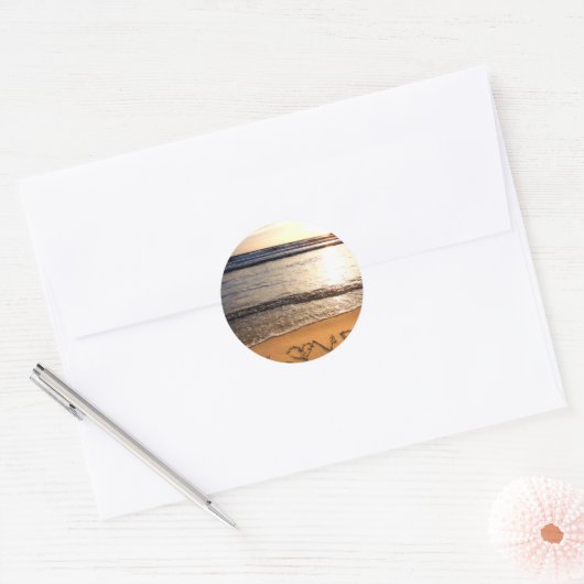 Beach Wedding Sticker (Envelop)