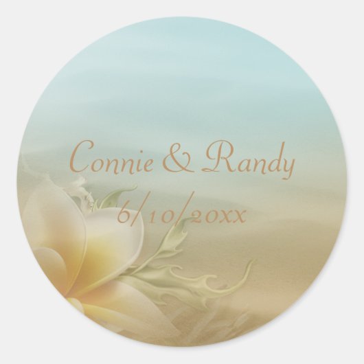 Beach Wedding Sticker (Voorkant)