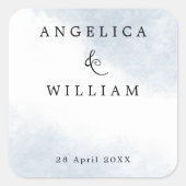 BEACH WEDDING STICKER | DUSTY BLUE-WATERVERF (Voorkant)