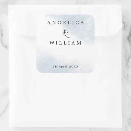 BEACH WEDDING STICKER | DUSTY BLUE-WATERVERF (Tas)