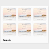 BEACH WEDDING STICKER | OCEAN WAVES SQUARE STICKER (Vel)