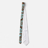 Beach Wedding Stropdas Hibiscus Floral Luau Blue B (Achterkant)