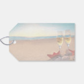 Beach Wedding Sunset Cadeaulabel (Achterkant Horizontaal)