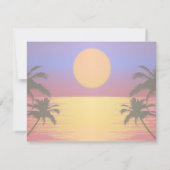 Beach Wedding Sunset Rehearsal Dinner Kaart (Achterkant)