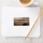 Beach Wedding Sunset Seashell Label (Insitu)