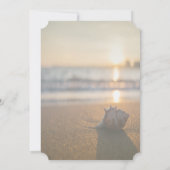 Beach Wedding Sunset Seashell Vrijgezellenfeest Kaart (Achterkant)