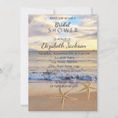 Beach Wedding Sunset, Seastars Vrijgezellenfeest Kaart (Voorkant)