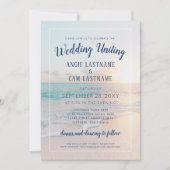 Beach Wedding Sunset Sunrise Sandy Ocean Kaart (Voorkant)