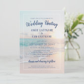 Beach Wedding Sunset Sunrise Sandy Ocean Kaart (Staand voorkant)