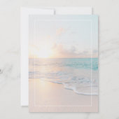 Beach Wedding Sunset Sunrise Sandy Ocean Kaart (Achterkant)