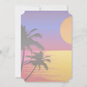 Beach Wedding Sunset Vrijgezellenfeest Kaart (Achterkant)